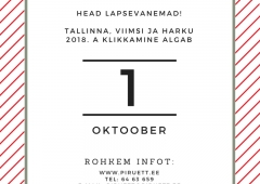 Alates 1. oktoobrist algab 2018. aasta klikkamine!